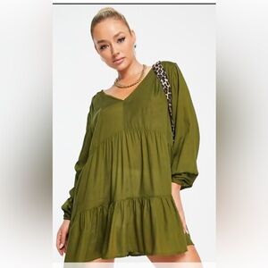Esmee Exclusive Mini Dress in Khaki